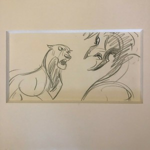 Original Disney Production Drawing From The Lion King Scar