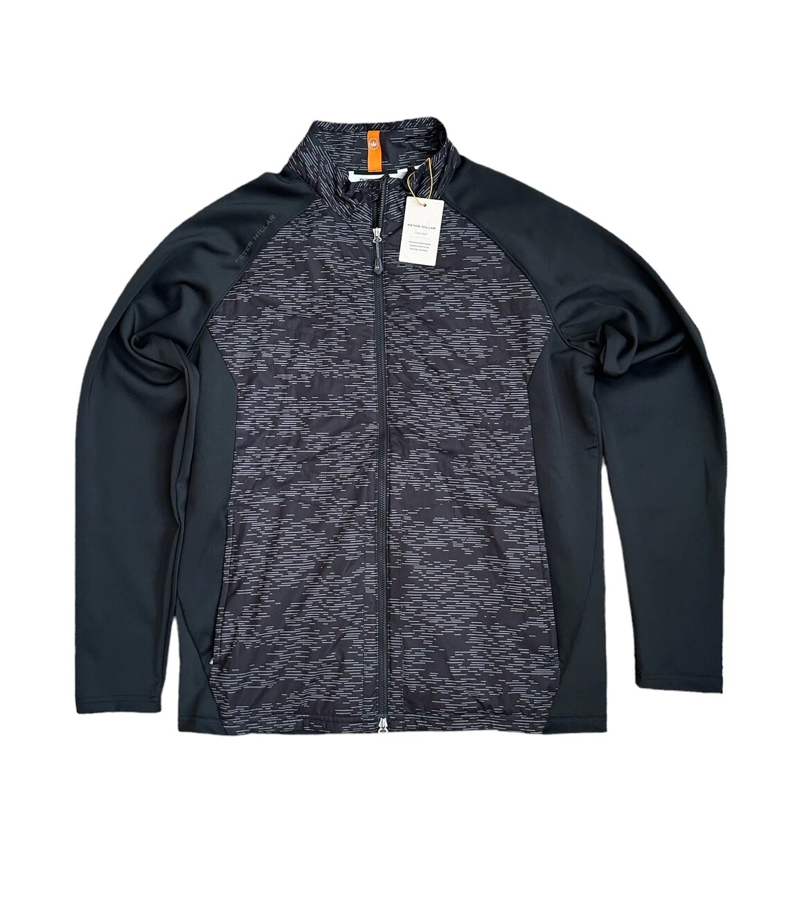 Peter Millar Crown Sport Merge Elite Hybrid Jacket Black/Camo Men’s Size Medium