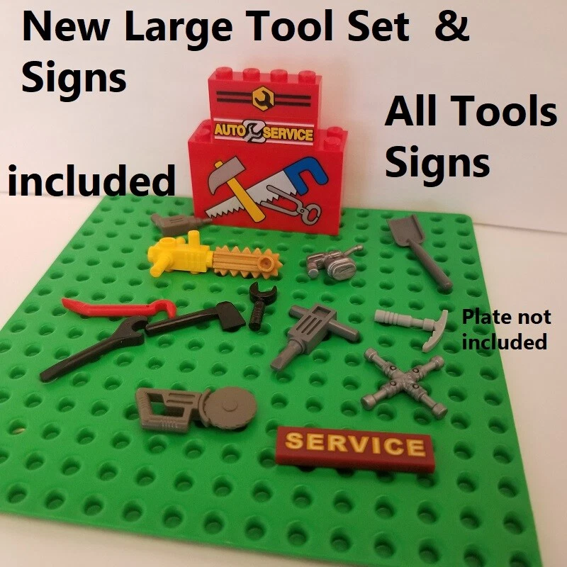 Lego Bulk Tool Set 16 Pieces Service Signs Auto Drill Saw | eBay