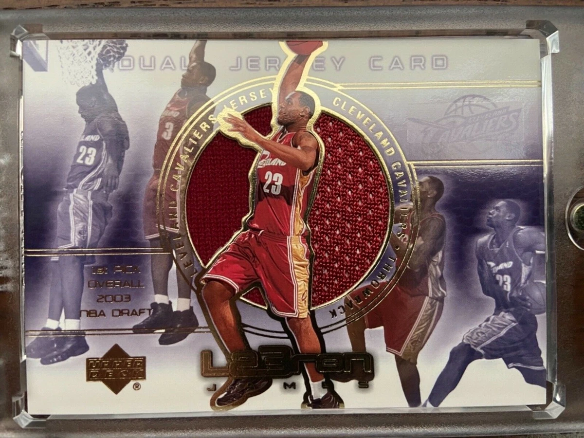 2003-04 Upper Deck LeBron James Employee Exclusive Dual Rookie Jersey Card RC