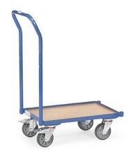 Eurokasten-Roller 605x405 mm TPE Rollen mit Rohrschiebebügel mit Bodenplatte