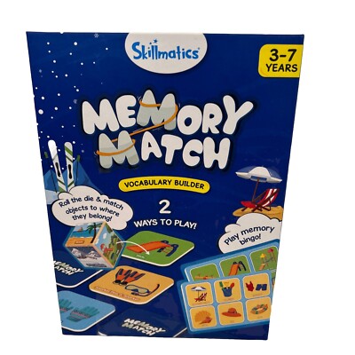 Skillmatics Memory Match Vocabulary Builder 2 Ways To Play New Sealed