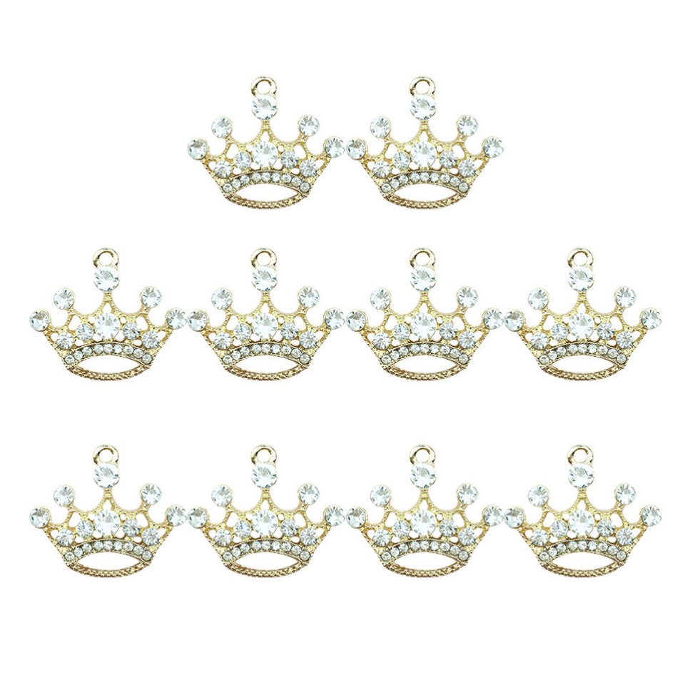 30 Kleine Gold-Kronen Charms - 6 Farben Für Schmuck & Bastelprojekte