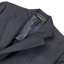 VTG Brooks Brothers 346 Men's 100 Wool 3-Button Blazer Navy Stripe   40R