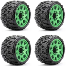 Powerhobby 1/8 SGT 3.8 King Cobra Belted Mounted Tires Green (4) 17MM Low Profil
