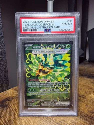 2024 POKEMON TWM EN-TWILIGHT MASQUERADE #211 TEAL MASK OGERPON EX PSA 10