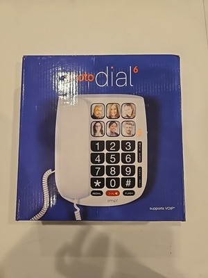 photo dial 6 Large Photo Speed Easy Dial Button Phone Senior Telephone NEW