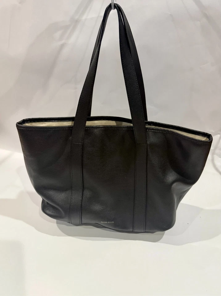 Mansur Gavriel Para Mujer Cuero Negro Suave Bolso de Mano Cartera Forro de Lona Foto 2 de 4