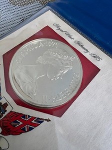 1975 BERMUDA Colony Elizabeth II ROYAL VISIT 1st day Proof Silver $25 Coin