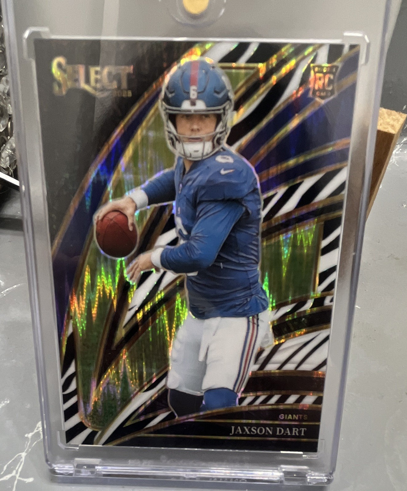 Panini 2025 Select Jaxson Dart #293 Zebra club level Prizm Rookie Giants