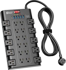 Power Strip Surge Protector with 22 AC Outlets and 6 USB Charging Ports 187....