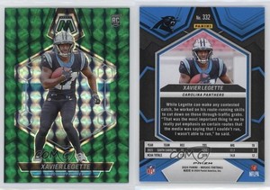 2024 Panini Mosaic Rookies Green Mosaic Prizm Xavier Legette #332 Rookie RC