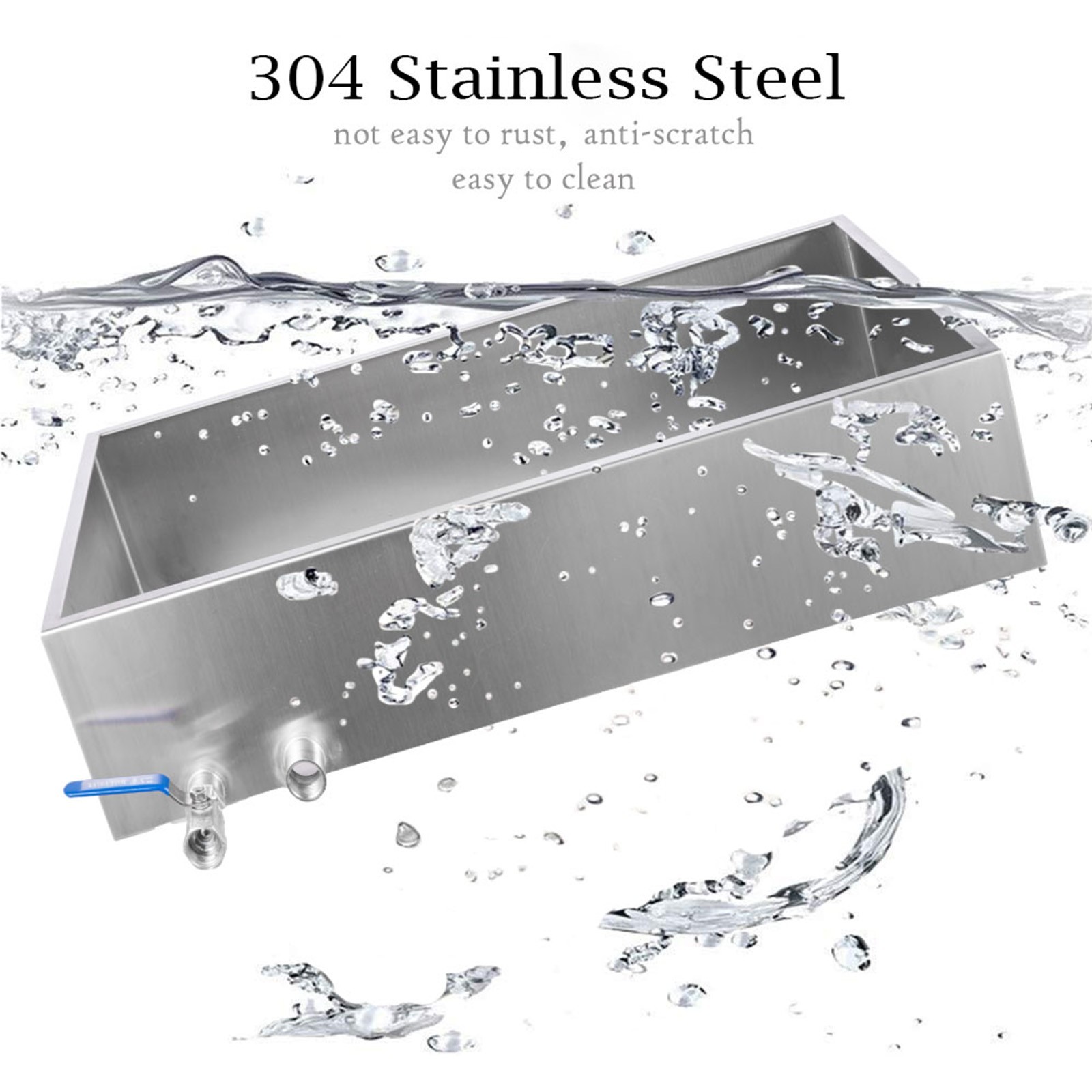 Marada Maple Syrup Evaporator Pan 304 Stainless Steel with a Valve Two Interface