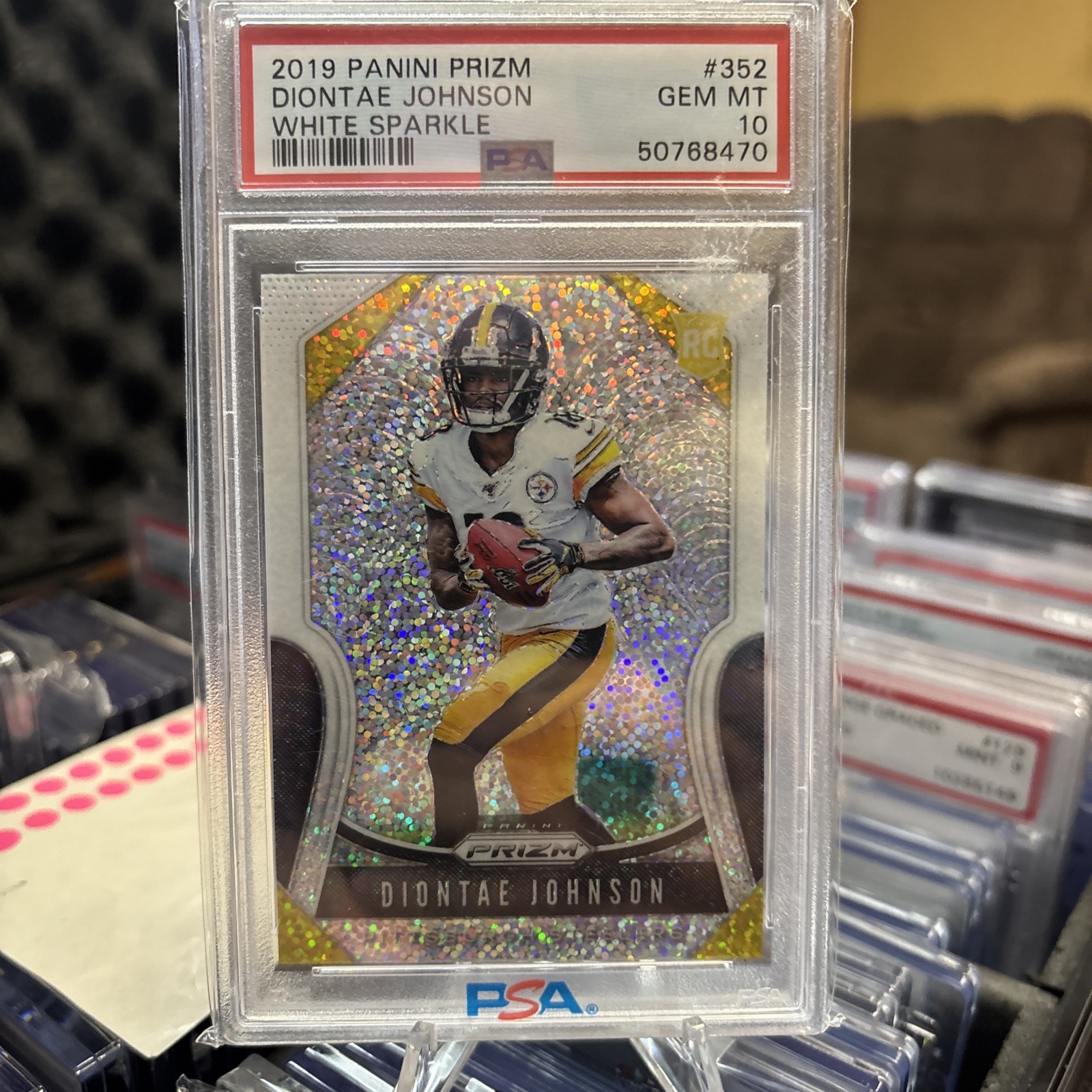 2019 Panini Prizm Rookies White Sparkle Prizm Diontae Johnson #352 Rookie RC