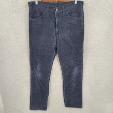 Vintage Levis Corduroy Pants Mens 34x32 Fits 32x32 Blue 80s Straight