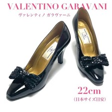 New Year  Valentino Garavani Pumps Shoes Black 22cm Patent Ribbon Valentino