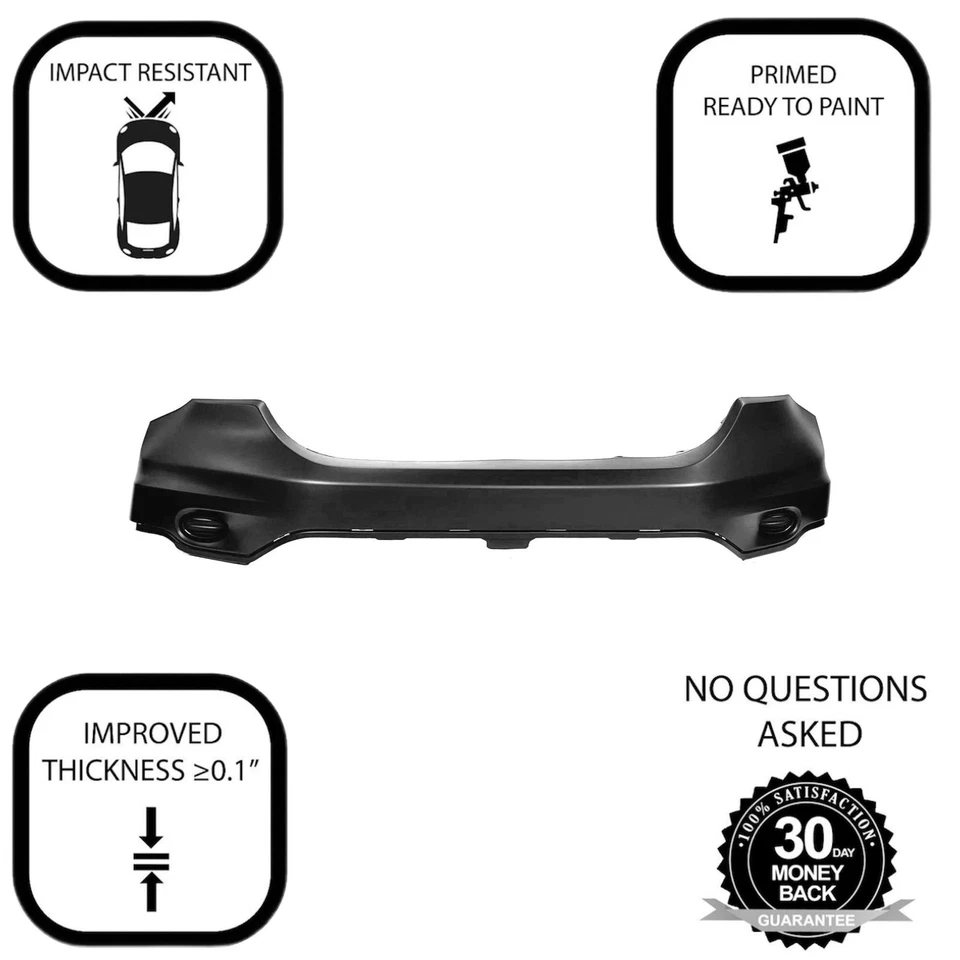 Cubierta de parachoques superior delantera para Honda CR-V 2010-2011 con orificios para luces antiniebla-DL Foto 2 de 4