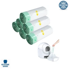 120 Pack Heavy-Duty Cat Litter Box Liners for Automatic & Robot Litter Boxes