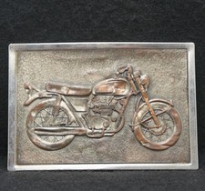 WD15139 AWESOME VINTAGE 1970s  MOTORCYCLE  ARTWORK FASHION MENS BELT BUCKLE