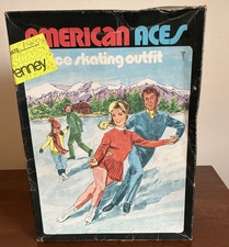 Vintage American Aces Figure Skates Black Size 10 Lace-Up Style 552 w/ Box
