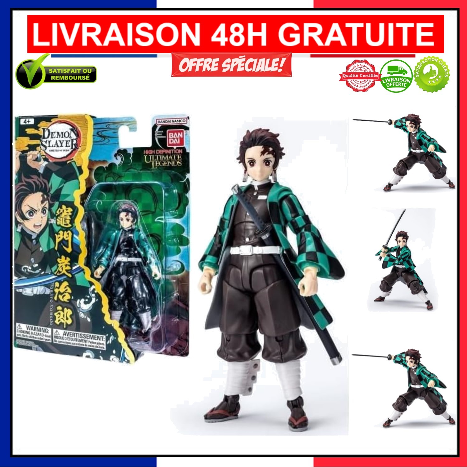 Figurine Tanjiro Kamado 12 cm articulée et ultra résistante Ultimate Legends HD