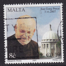 Malta 2007 St Gorg Preca 8c Fine Used SG 1543 VGC