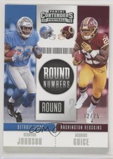 2018 Contenders Round Numbers Silver 12/75 Derrius Guice Kerryon Johnson 1u6