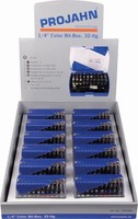 "Projahn Display 12X Color Bit-Box 6,3 (1/4\") Mit Markierten Bits 32-Teilig"