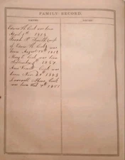 1847 Cook Family Bible (Bible Rescue #1424)