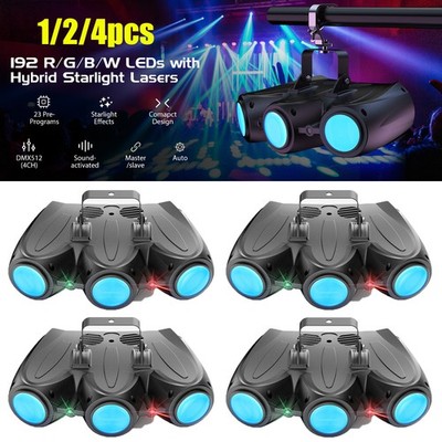 U`King RGBW Stage Light 192LED Multi-Pattern Disco Laser Lighting DMX Party DJ