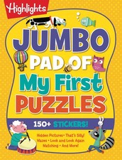 Jumbo Pad of My First Puzzles Highlights Jumbo Books Pads