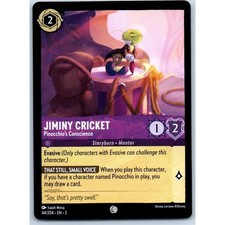 Jiminy Cricket Pinocchio's Conscience 44/204 Disney Lorcana Card