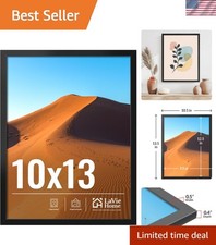 Versatile 10x13 Wall Frame - Black Matte with Protective Plexiglass Finish