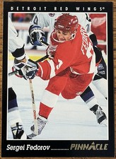 Sergei Fedorov 1993-94 Pinnacle Hockey Card #54 Red Wings NHL HOF Free Shipping