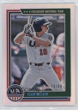 2022 Panini USA Baseball Stars & Stripes Holo Blue 18/60 Sean McLain #20 rp9