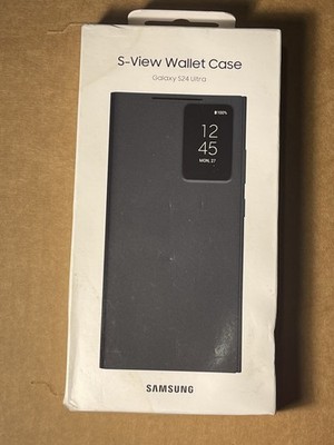 Samsung Galaxy S24 Ultra S-View Wallet Case, Black (Package Wear See Photos)