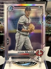 2021 Bowman Draft Chrome Refractor BDC-161 1st Bowman - Steven Hajjar Twins 14F
