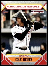 2023 Cole Tucker Choice Rookie Minor League Card Albuquerque Isotopes. rookie card picture