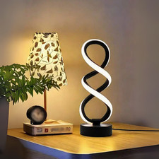 Led Spiral Table Lamp Nordic Eye-caring Usb Desk Light Bedroom Nightstand Home