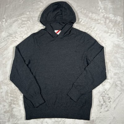Best Made Co. 100% Merino Wool Sweater Men s Large Gray Hooded Long Sleeve