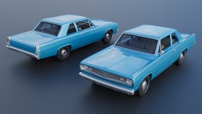 ABS-LIKE RESIN 3D PRINTED 1/16 1970 PLYMOUTH VALIANT 2-DOOR KIT