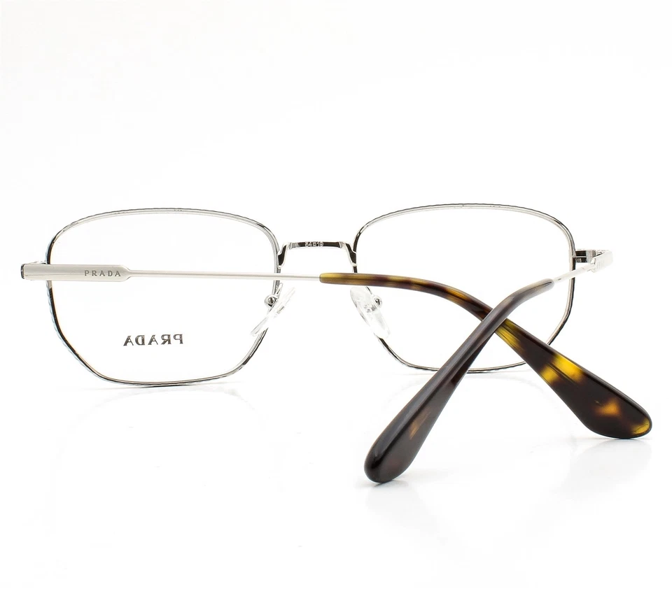 Gafas Prada VPR 52W 524-1O1 negras brillantes sobre plata 54 mm con bolsa Foto 3 de 4