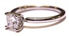 GSI 14k white gold .80ct VS1 Lab grown diamond princess cut engagement ring 2.8G — photo 2
