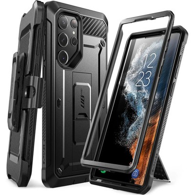 Handyhülle für Galaxy S23 Ultra SUPCASE Case Cover Futeral Hülle Tasche Schwarz