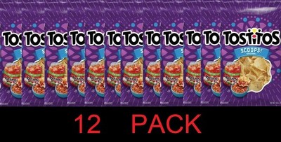 Tostitos SCOOPS Crispy Tortilla Chips ORIGINAL 10 oz Bag - 12 PACK
