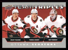2021-22 Upper Deck Team Triples Brady Tkachuk / Thomas Chabot / Matt Murray