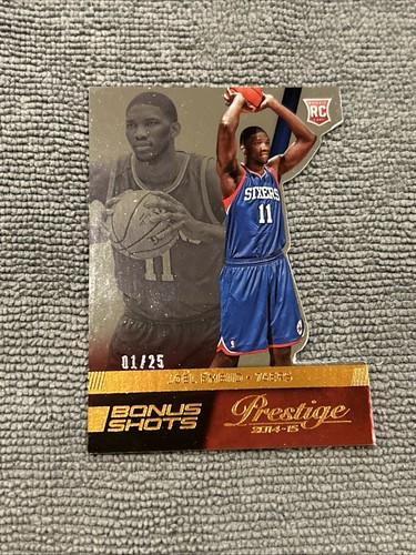 Joel Embiid [Bonus Shots Orange Die Cut] #163 2014 Panini Prestige card
