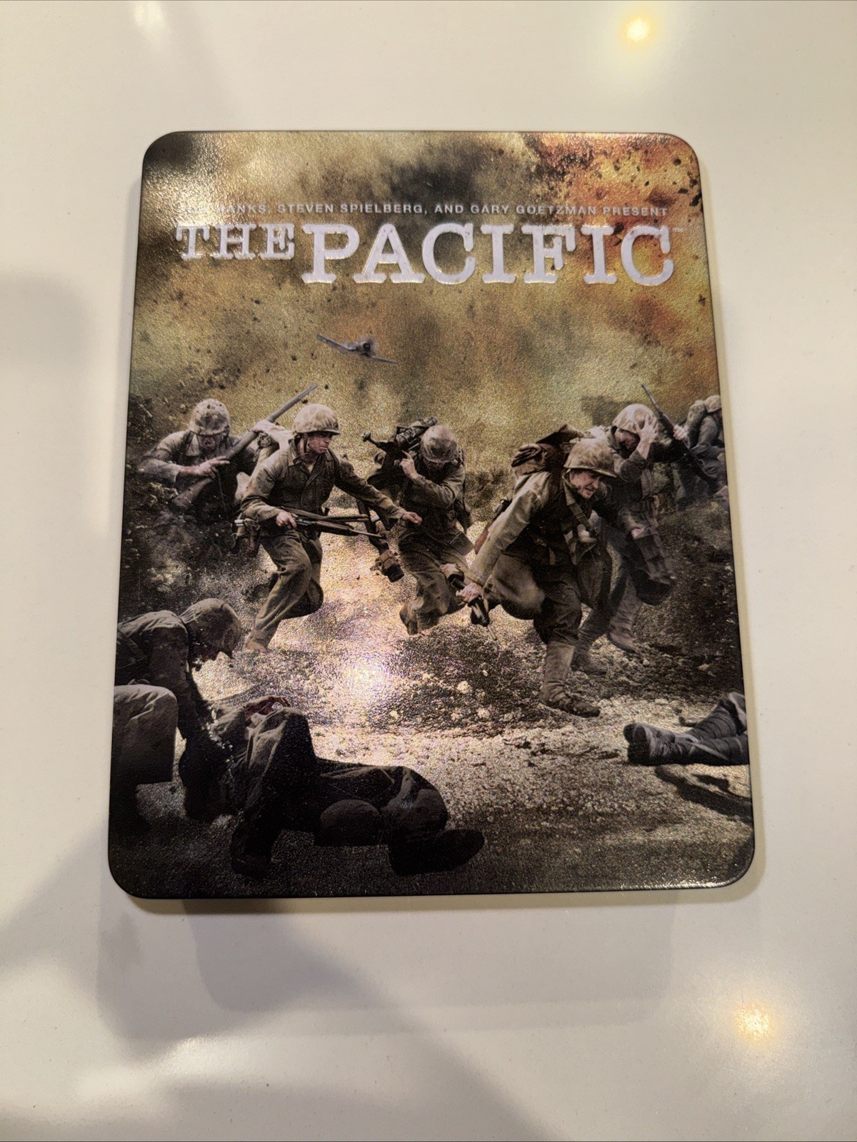 ☆The Pacific (Blu-Ray, 2010, 6-Disc Set) Metal Tin 10 Part HBO Mini Series Box☆