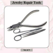 Mini Kit Pliers Tweezers Scissors For Flattening Straightening Jewelry Wire