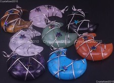 Perline con ciondolo curativo con avvolgimento di filo metallico fatto a...